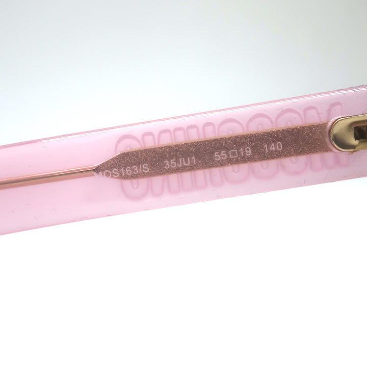 Moschino Bubble Cat Eye Sunglasses Jelly Pink MOS163/S 35JU1 55mm NEW