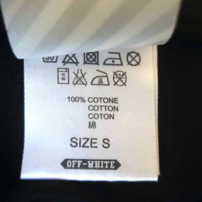 Off-White c/o Virgil Abloh 3D White Long Sleeve T-Shirt Black Cotton Size Small