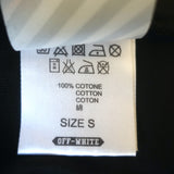 Off-White c/o Virgil Abloh 3D White Long Sleeve T-Shirt Black Cotton Size Small