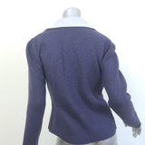 Loro Piana Reversible Striped Cashmere Sweater Jacket Purple/Multi Size 40