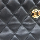 Chanel 2017 Quilted Leather Chain-Trim Mini Envelope Belt Bag Black Size 85