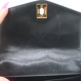 Chanel 2017 Quilted Leather Chain-Trim Mini Envelope Belt Bag Black Size 85