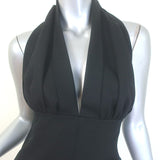 Bottega Veneta Open-Back Halter Dress Black Cotton Canvas Size 40