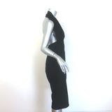 Bottega Veneta Open-Back Halter Dress Black Cotton Canvas Size 40