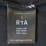 RtA Sexdrive Short Sleeve T-Shirt Black Cotton Size Large