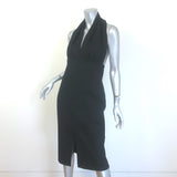 Bottega Veneta Open-Back Halter Dress Black Cotton Canvas Size 40