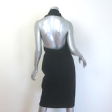 Bottega Veneta Open-Back Halter Dress Black Cotton Canvas Size 40