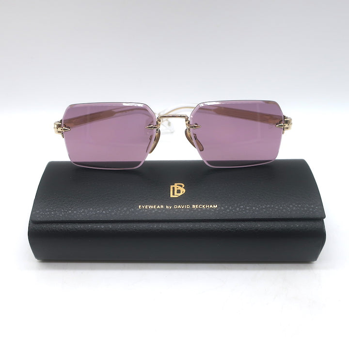 Eyewear by David Beckham DB7109/S Rimless Sunglasses Burgundy LOJ4S 56mm NEW