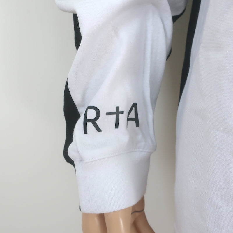 RtA La Haine Two-Tone Long Sleeve Tee White &amp; Black Size Medium