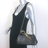 Alexis Bittar The Scissor Clutch Black Leather Chain-Strap Shoulder Bag NEW