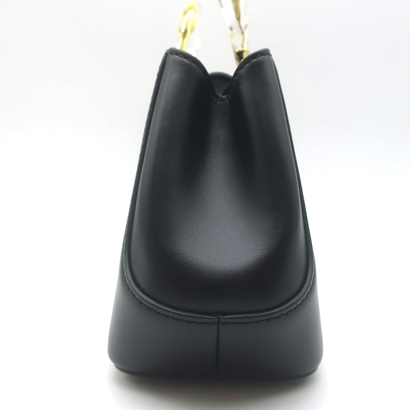 Alexis Bittar The Scissor Clutch Black Leather Chain-Strap Shoulder Bag NEW