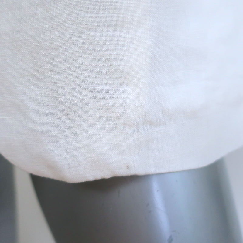 Nili Lotan Linen Blazer White Size 4 One-Button Jacket