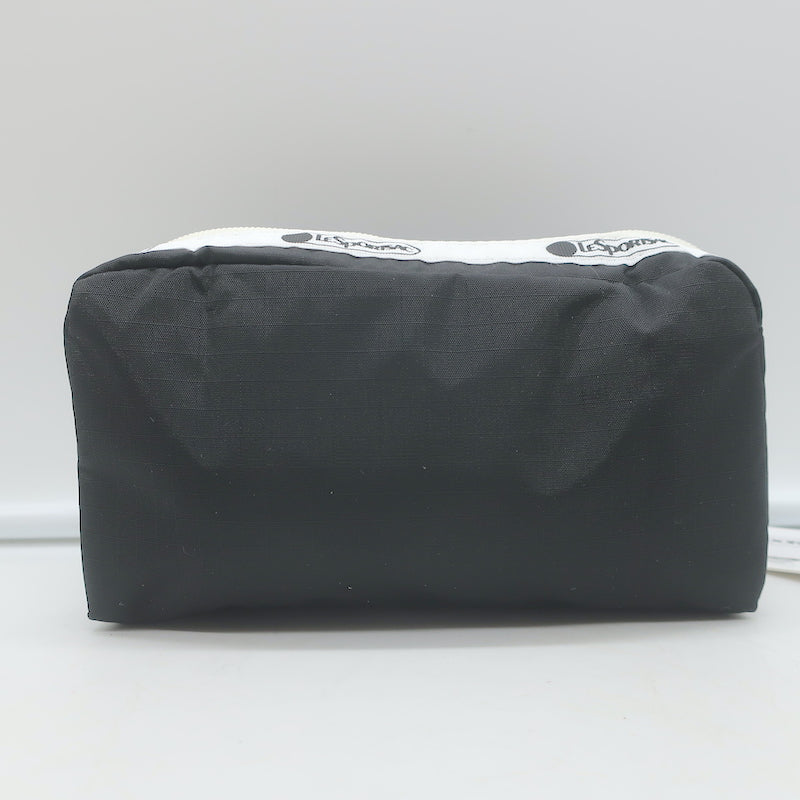 LeSportsac Spectator Rectangular Cosmetic Bag Black Nylon NEW