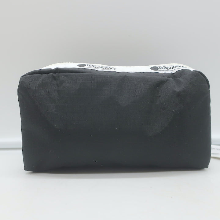 LeSportsac Spectator Rectangular Cosmetic Bag Black Nylon NEW