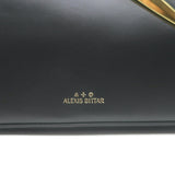 Alexis Bittar The Scissor Clutch Black Leather Chain-Strap Shoulder Bag NEW
