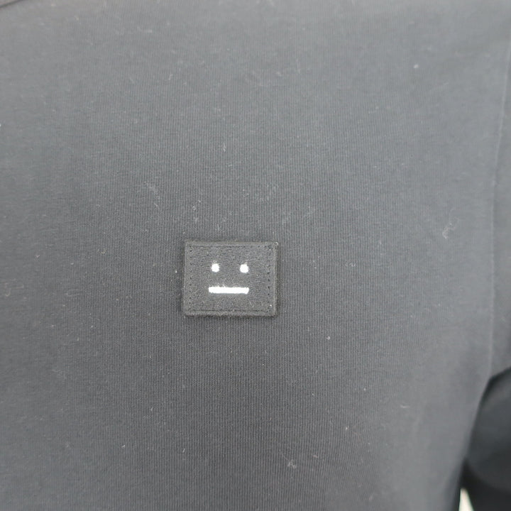 Acne Studios Tage Face Long Sleeve Tee Black Cotton Size Medium