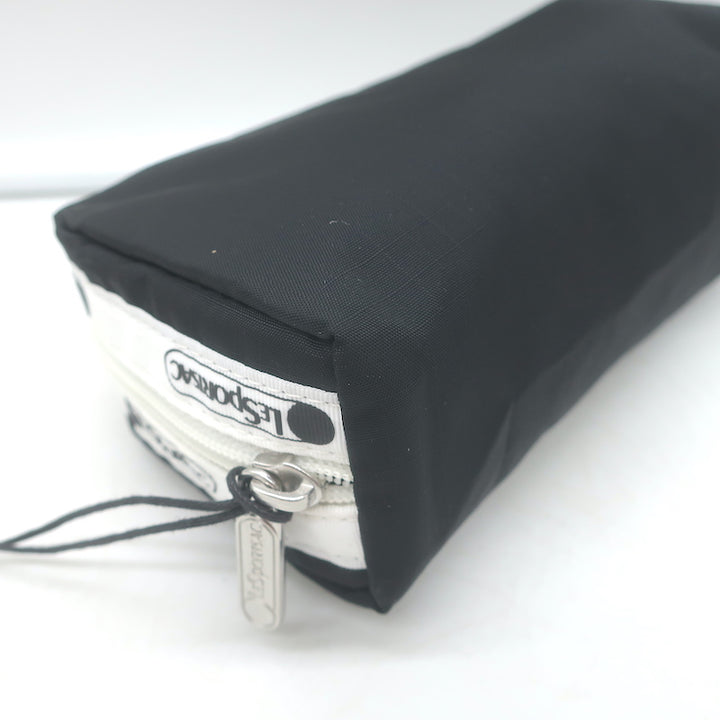 LeSportsac Spectator Rectangular Cosmetic Bag Black Nylon NEW