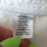 Nili Lotan Linen Blazer White Size 4 One-Button Jacket