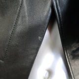 The Mannei Arezzo Cropped Leather Jacket Black Size 34