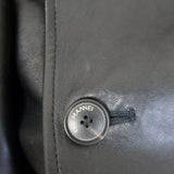 The Mannei Arezzo Cropped Leather Jacket Black Size 34