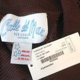 Calle Del Mar Crochet Shirt Chocolate Brown Size Small Short Sleeve Top NEW