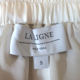 La Ligne Celeste Patchwork Midi Dress Ivory Cotton-Hemp Size Small