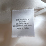 La Ligne Celeste Patchwork Midi Dress Ivory Cotton-Hemp Size Small