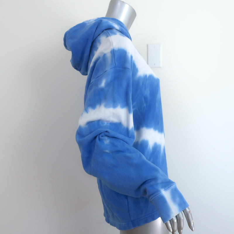 Tory Burch Tory Sport Tie Dye Hoodie Sweatshirt Blue Cotton Size Small
