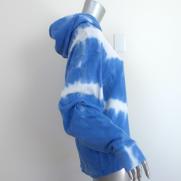 Tory Burch Tory Sport Tie Dye Hoodie Sweatshirt Blue Cotton Size Small