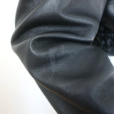 The Mannei Arezzo Cropped Leather Jacket Black Size 34