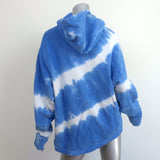 Tory Burch Tory Sport Tie Dye Hoodie Sweatshirt Blue Cotton Size Small