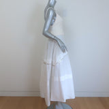 Altuzarra Lysandra Sequin Fringe Midi Dress Ivory Knit & White Poplin Size 40