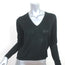 Nobili V-Neck Sweater Black Cashmere-Silk Size Large