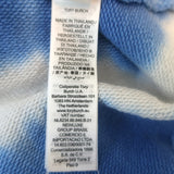 Tory Burch Tory Sport Tie Dye Hoodie Sweatshirt Blue Cotton Size Small
