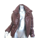 Apparis Jemma Faux Leather Puffer Jacket Cocoa Brown Size Medium NEW