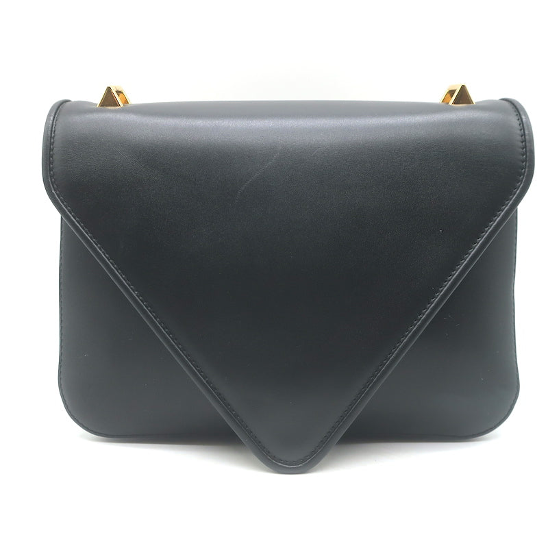 Bottega Veneta Mount Chain-Strap Small Envelope Bag Black Leather Crossbody