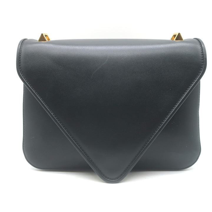 Bottega Veneta Mount Chain-Strap Small Envelope Bag Black Leather Crossbody