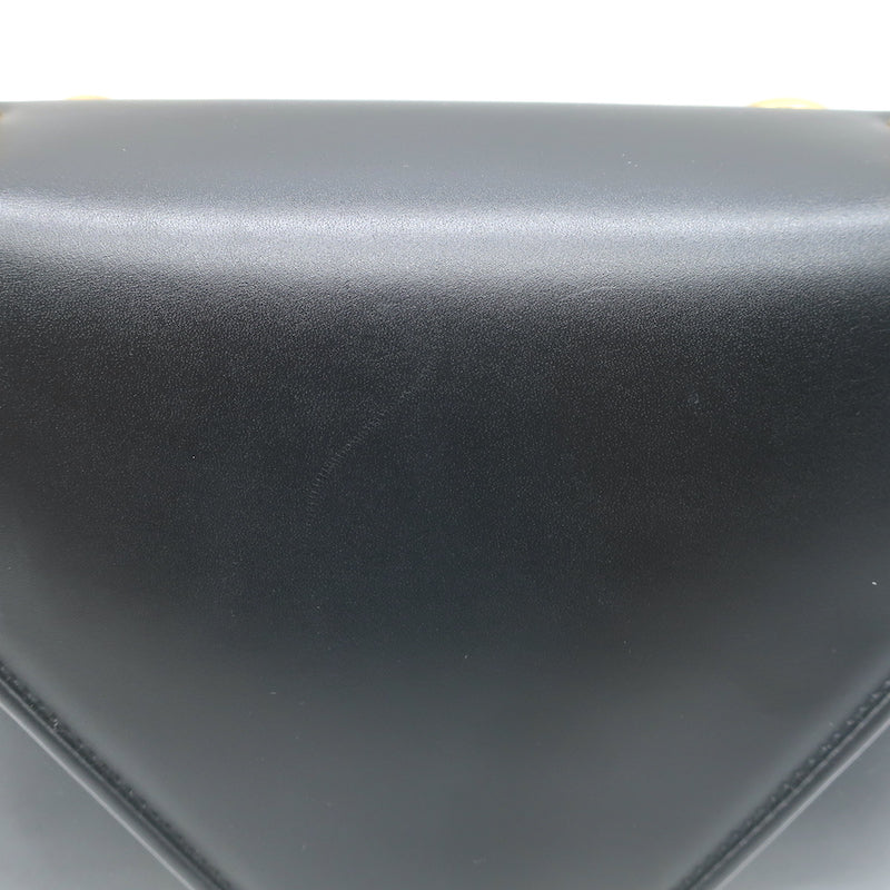 Bottega Veneta Mount Chain-Strap Small Envelope Bag Black Leather Crossbody
