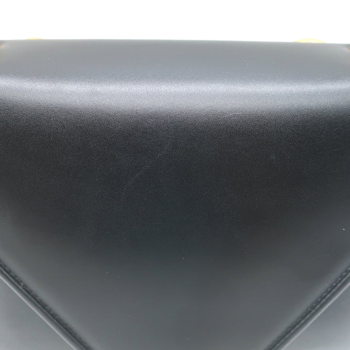 Bottega Veneta Mount Chain-Strap Small Envelope Bag Black Leather Crossbody