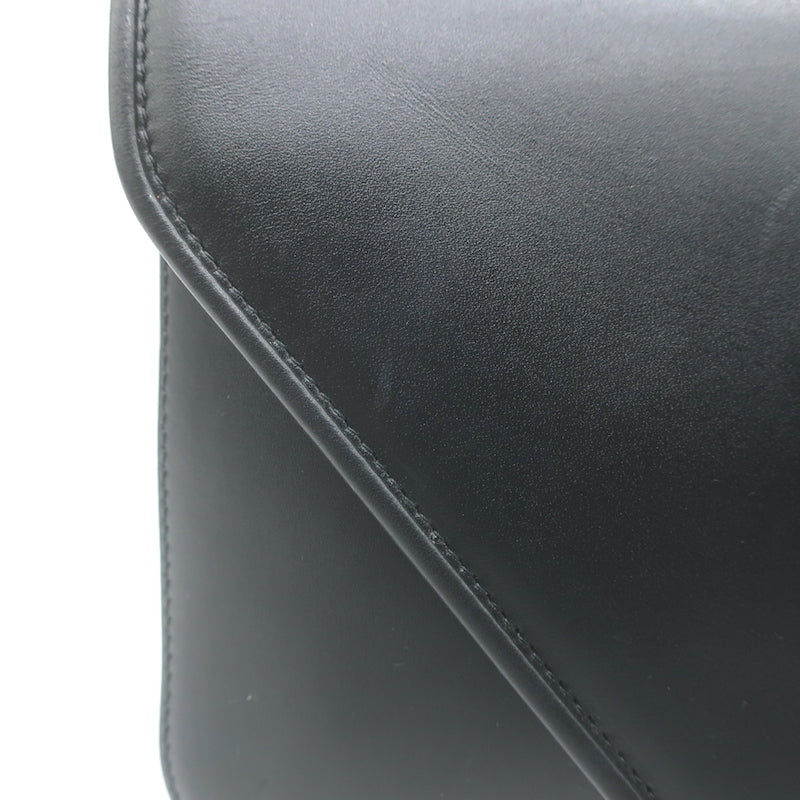 Bottega Veneta Mount Chain-Strap Small Envelope Bag Black Leather Crossbody