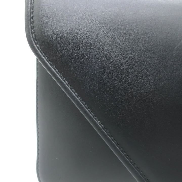 Bottega Veneta Mount Chain-Strap Small Envelope Bag Black Leather Crossbody