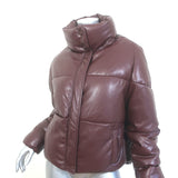 Apparis Jemma Faux Leather Puffer Jacket Cocoa Brown Size Medium NEW