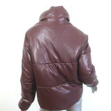 Apparis Jemma Faux Leather Puffer Jacket Cocoa Brown Size Medium NEW