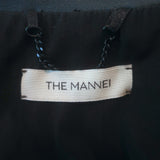 The Mannei Arezzo Cropped Leather Jacket Black Size 34