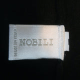 Nobili V-Neck Sweater Black Cashmere-Silk Size Large