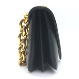 Bottega Veneta Mount Chain-Strap Small Envelope Bag Black Leather Crossbody