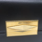 Jimmy Choo Diamond Top Handle Bag Black Box Calf Leather Small Crossbody NEW