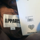 Apparis Jemma Faux Leather Puffer Jacket Cocoa Brown Size Medium NEW