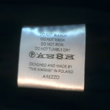 The Mannei Arezzo Cropped Leather Jacket Black Size 34