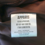 Apparis Jemma Faux Leather Puffer Jacket Cocoa Brown Size Medium NEW